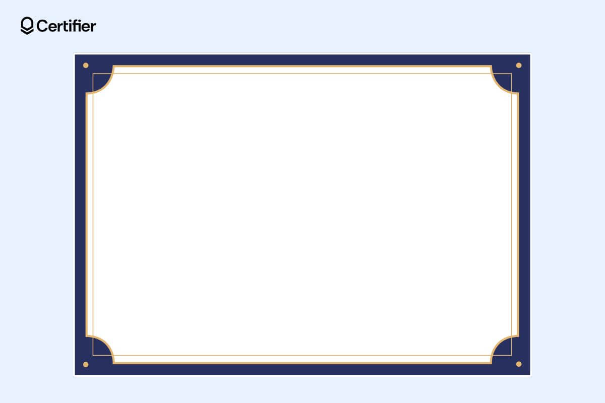 Luxurious blue and gold certificate border, designed for use as a certificate of appreciation template. Luxurious blue and gold certificate border, designed for use as a certificate of appreciation template.