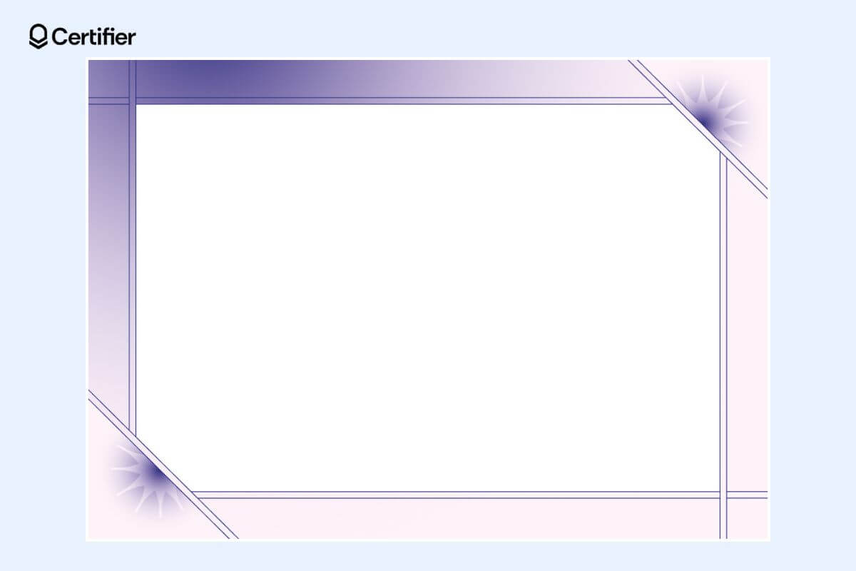 The certificate border stock illustrations features a modern design in blue and purple tones. The certificate border stock illustrations features a modern design in blue and purple tones.