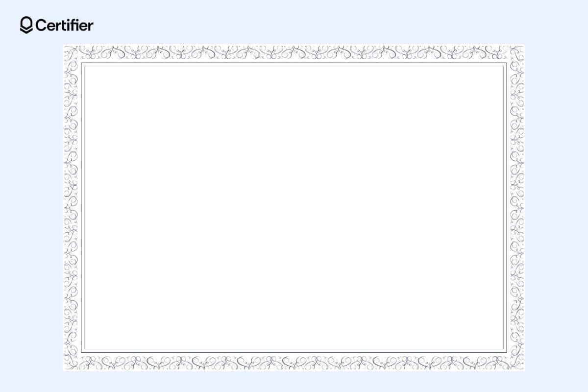 Ornamental certificate border with delicate flourishes for design certificate applications, enhancing the elegance of formal awards. Ornamental certificate border with delicate flourishes for design certificate applications, enhancing the elegance of formal awards.