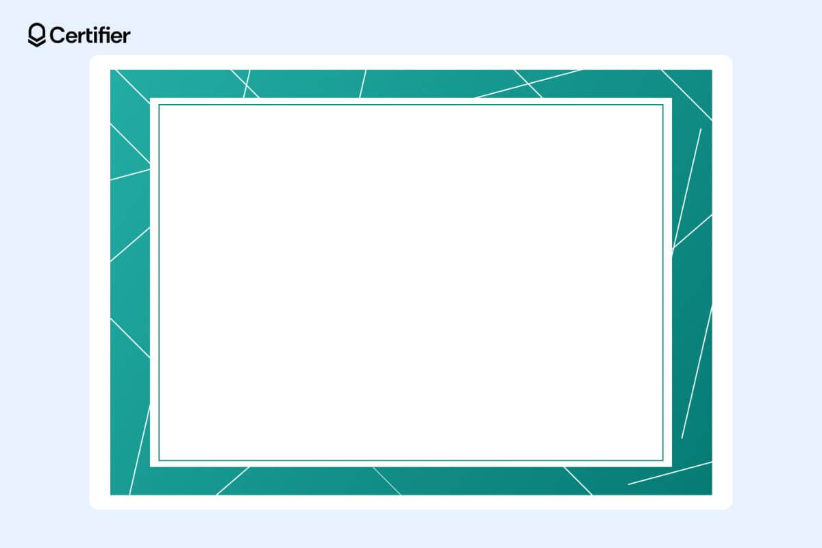 A vibrant certificate border stock illustration featuring a turquoise and white color scheme with abstract line patterns. A vibrant certificate border stock illustration featuring a turquoise and white color scheme with abstract line patterns.