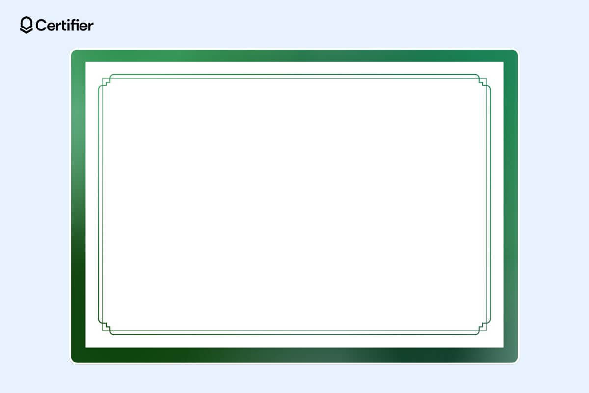 Background material certificate border with green thick and thin lines. Background material certificate border with green thick and thin lines.