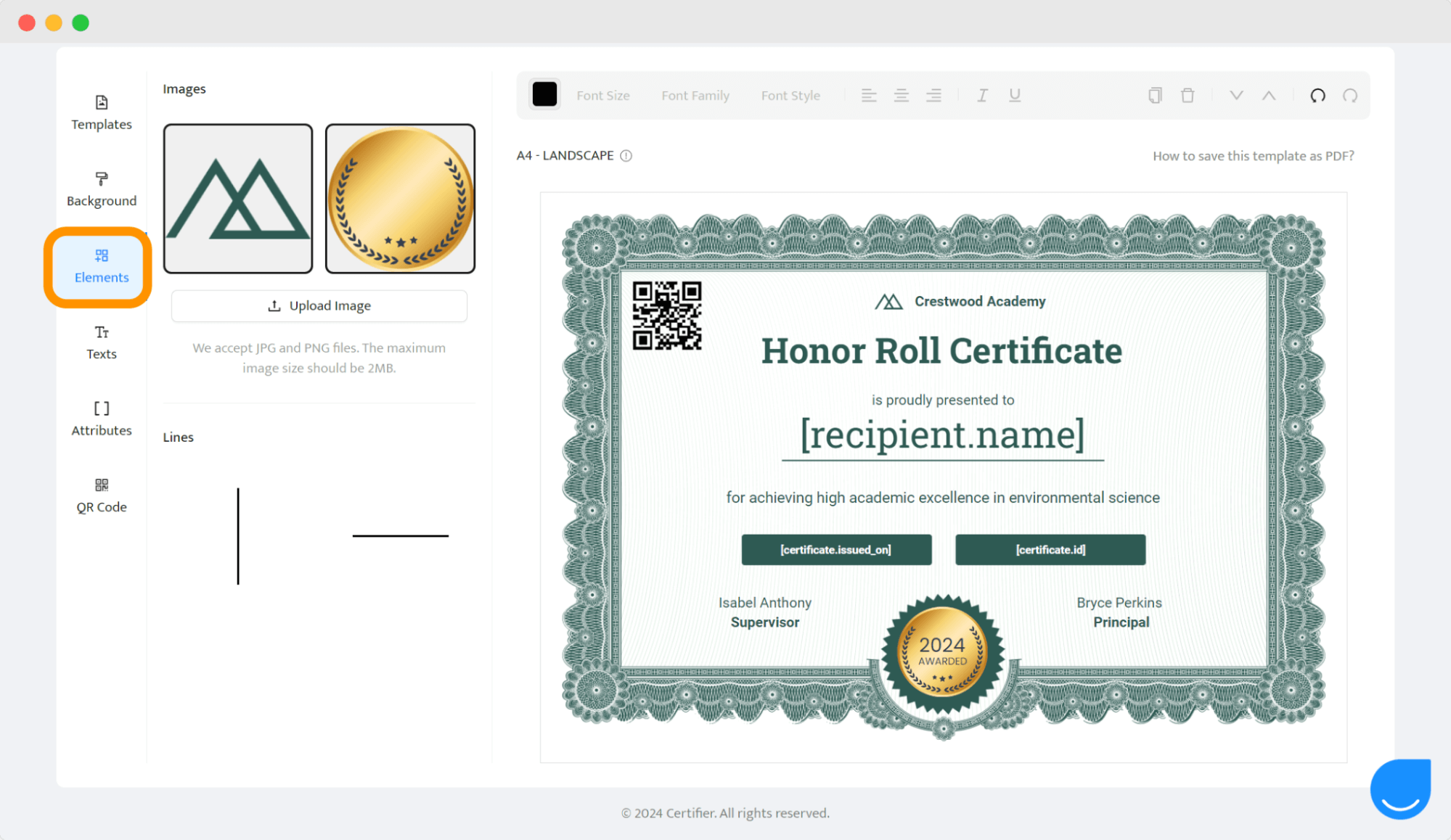 Certifier’s credential builder where you can create with honors certificate. Certifier’s credential builder where you can create with honors certificate.