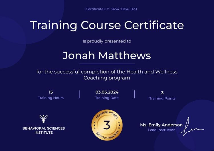 Course Majestic and professional course certificate template