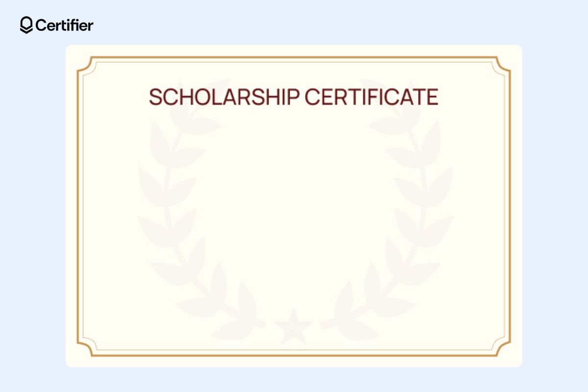 Blank certificate background design editable with a subtle laurel wreath and star watermark on a beige background. Blank certificate background design editable with a subtle laurel wreath and star watermark on a beige background.