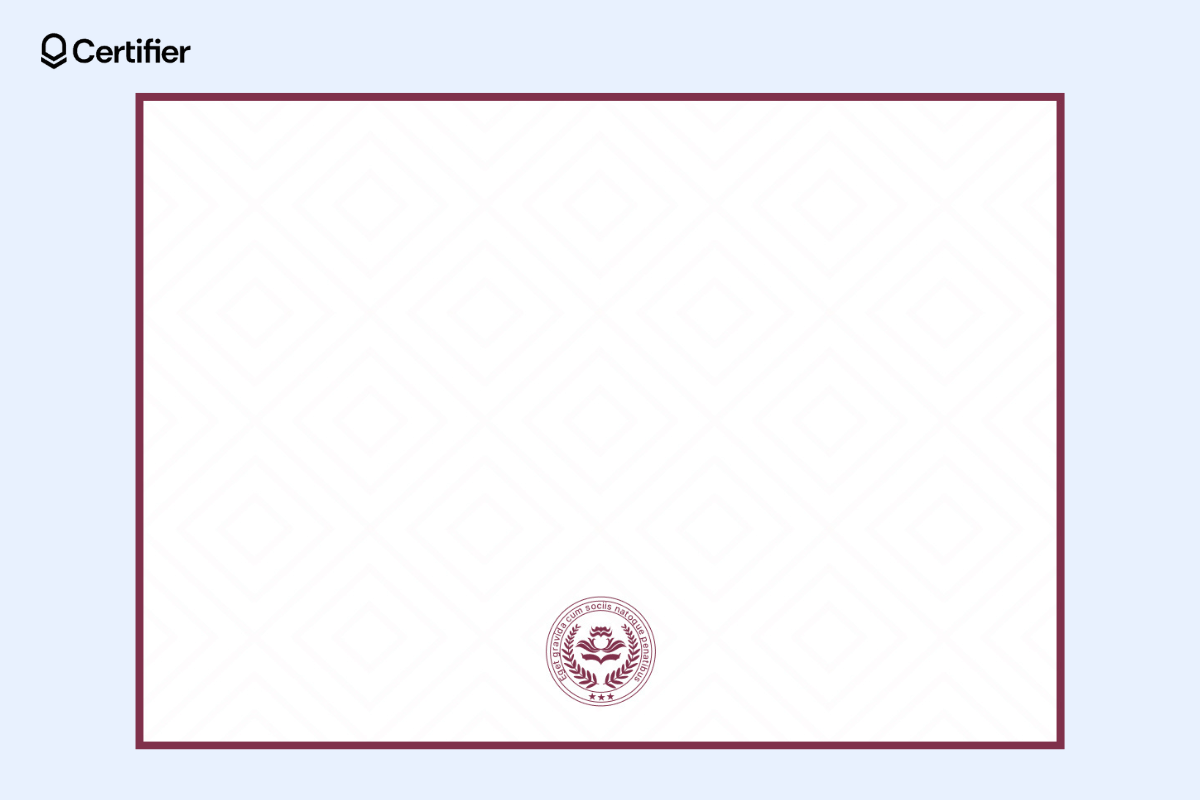 Background for certificate of recognition featuring light geometric patterns on a white background. Background for certificate of recognition featuring light geometric patterns on a white background.