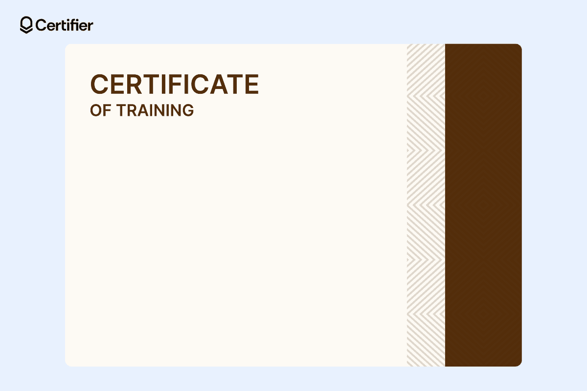 Certificate background template free download with a brown and beige striped border. Certificate background template free download with a brown and beige striped border.