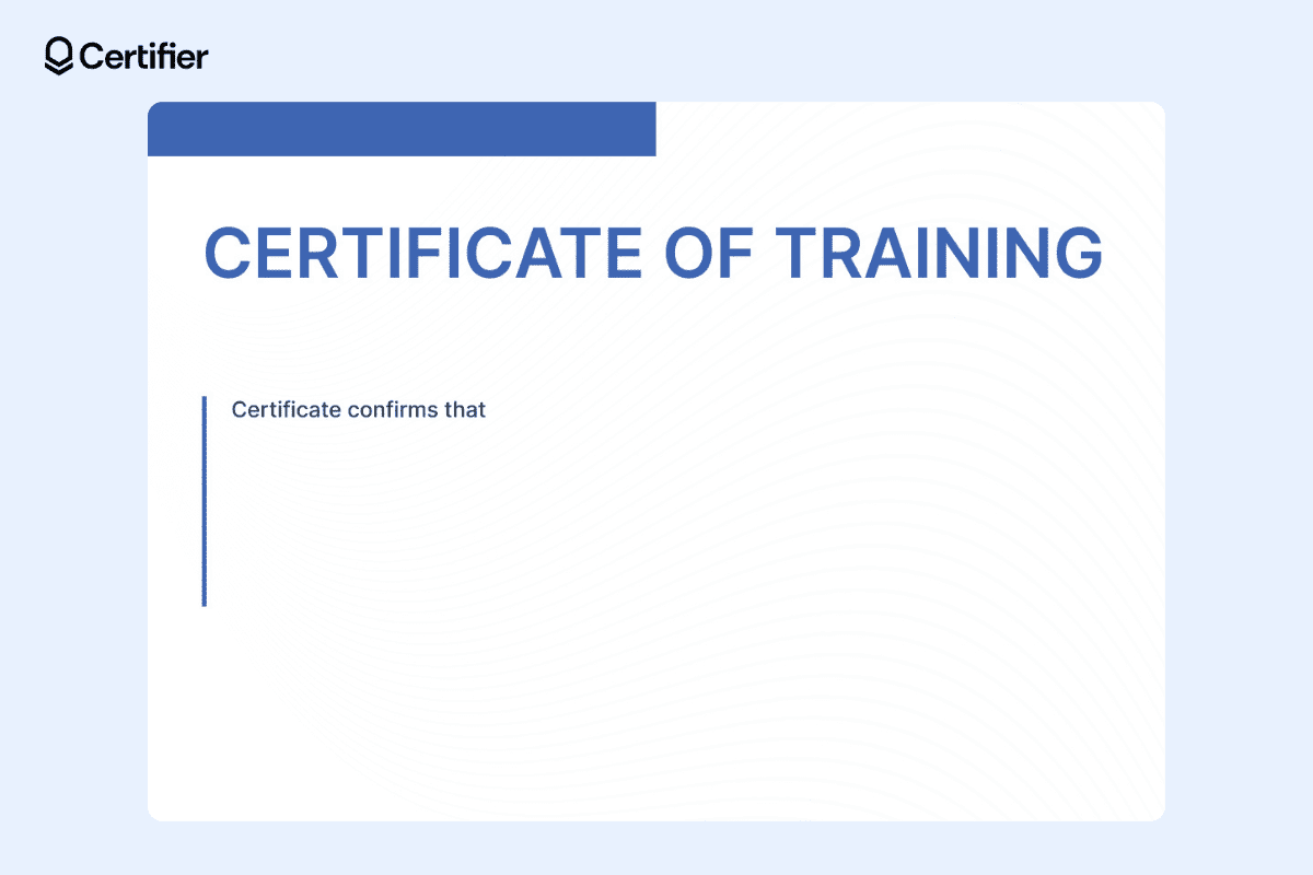 Background for certificate of appreciation with a blue horizontal bar at the top and a subtle wavy pattern. Background for certificate of appreciation with a blue horizontal bar at the top and a subtle wavy pattern.