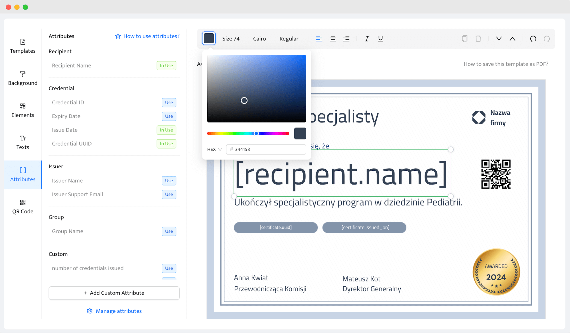 Edytor Certifier - najlepszy generator online. Edytor Certifier - najlepszy generator online.