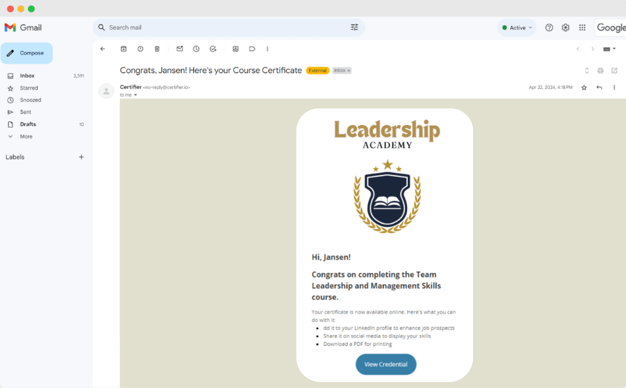 Personalized email as one of tips on how to create a course certificate free. Personalized email as one of tips on how to create a course certificate free.