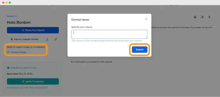 A reporting option using a digital wallet in Certifier. A reporting option using a digital wallet in Certifier.
