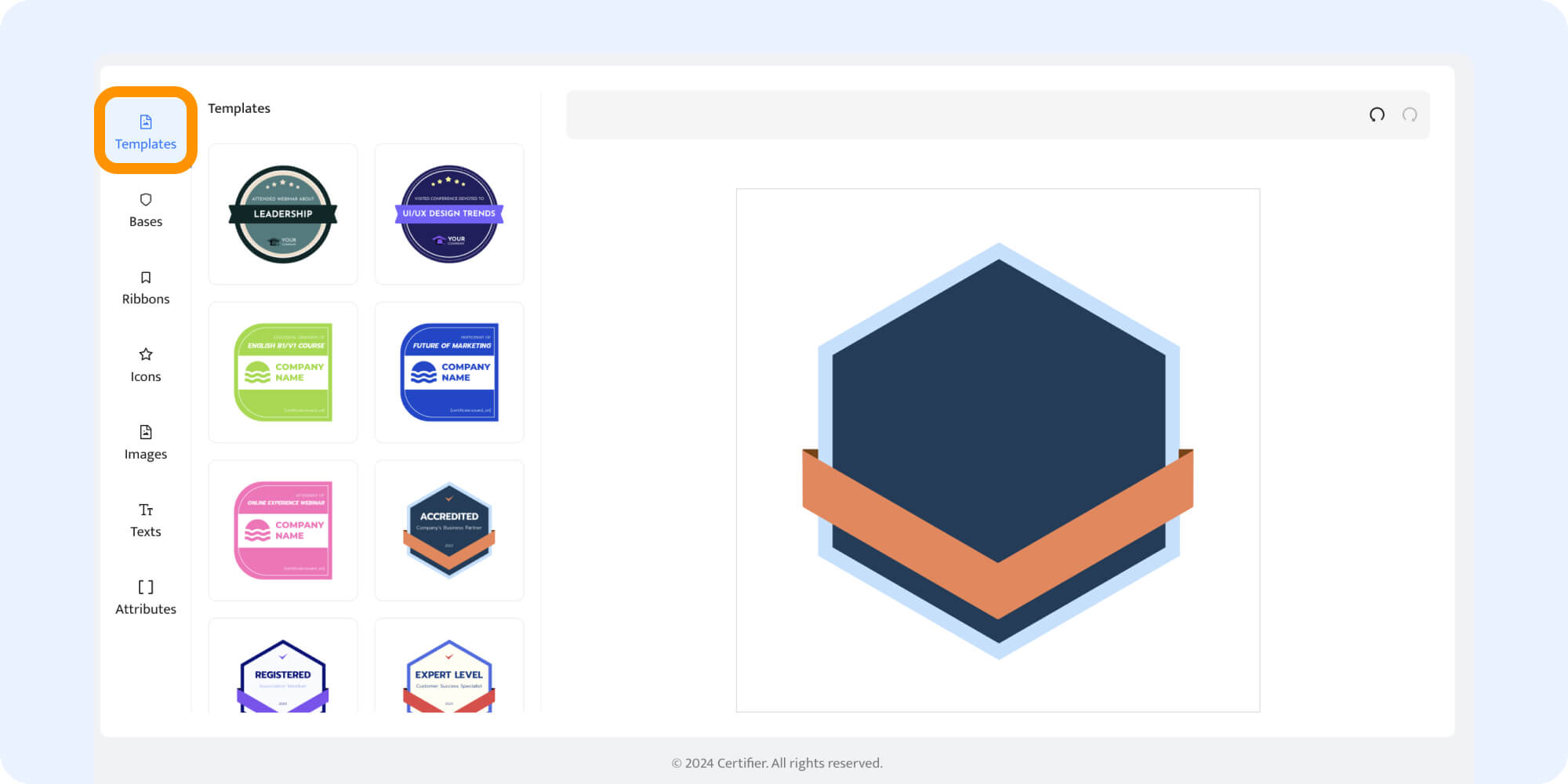 Choosing bases to create badge design. Choosing bases to create badge design.