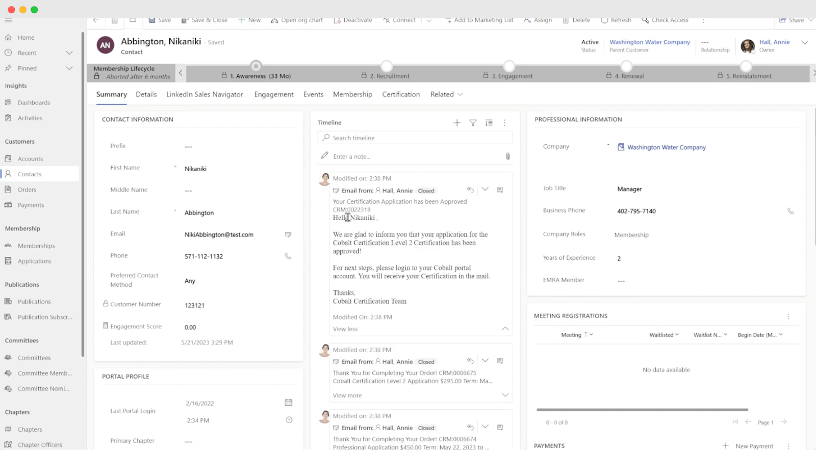 Cobalt certification software dashboard. Cobalt certification software dashboard.