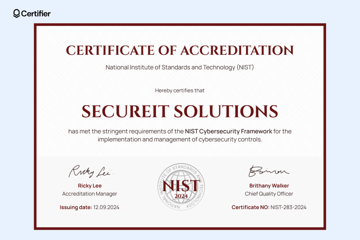 Accreditation certificate example that confirms the hospital's compliance with JCAHO standards, featuring a gold badge labeled 'Accredited Institution 2024' and a digital signature. Accreditation certificate example that confirms the hospital's compliance with JCAHO standards, featuring a gold badge labeled 'Accredited Institution 2024' and a digital signature.