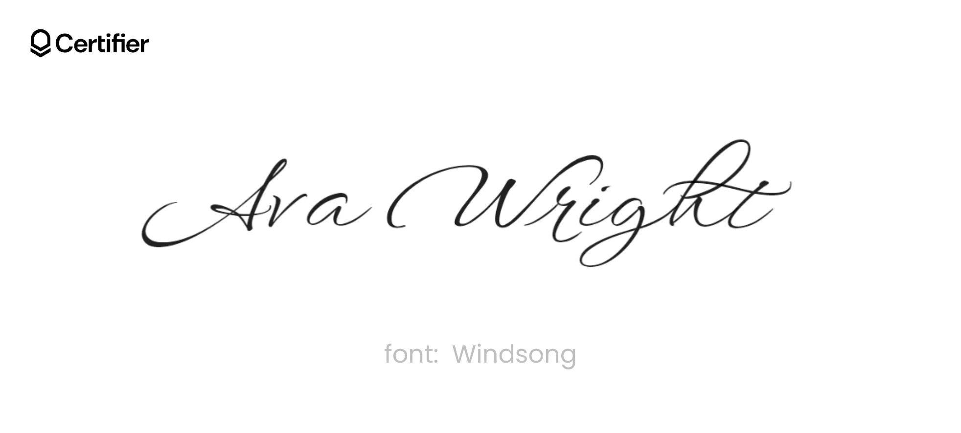 The WindSong font on a white background The WindSong font on a white background