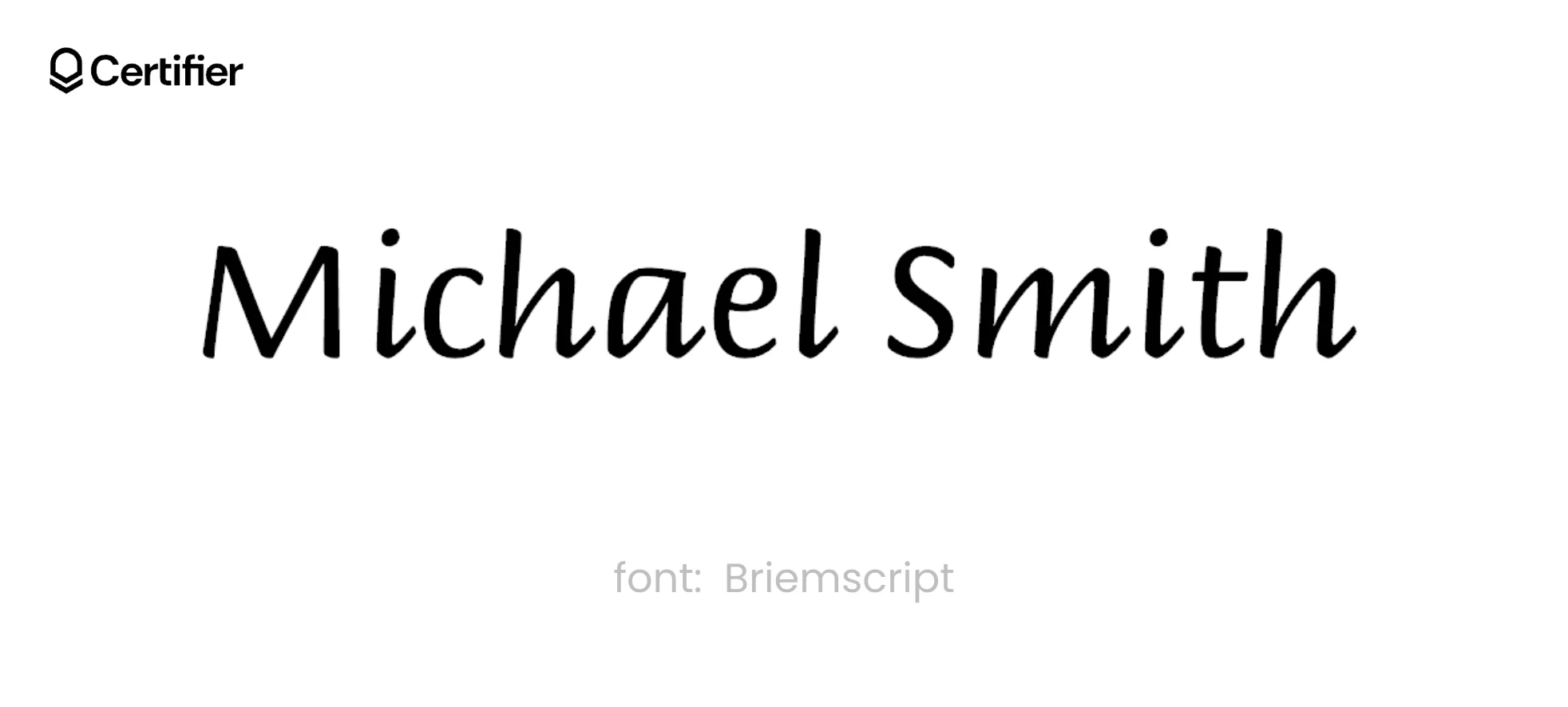 A professional script font for clean signatures called BriemScript presented on a white background A professional script font for clean signatures called BriemScript presented on a white background