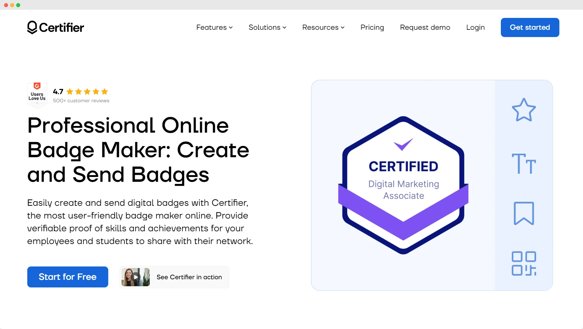 A platform offering digital credential management for virtual badges and certificates, featuring options for educational providers to track and issue certificates, shared online through secure Certifier technology A platform offering digital credential management for virtual badges and certificates, featuring options for educational providers to track and issue certificates, shared online through secure Certifier technology