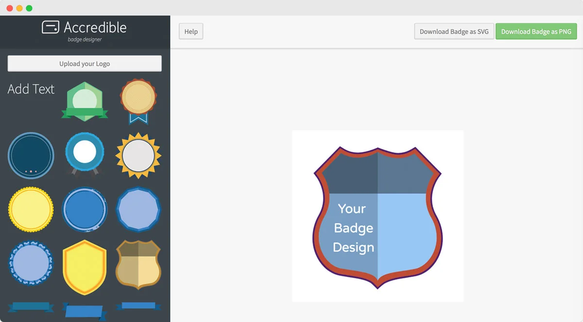 A badge design tool displaying various templates, showing how Accredible helps users create digital certificates and badges with data insights to save time for participants and educational providers. A badge design tool displaying various templates, showing how Accredible helps users create digital certificates and badges with data insights to save time for participants and educational providers.