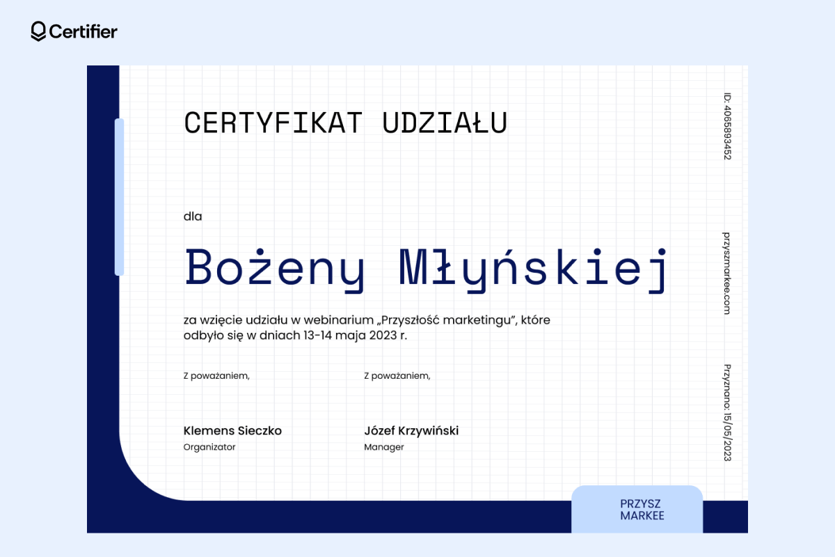 Gotowy wzór certyfikatu w stylu notatnika informatyka. Gotowy wzór certyfikatu w stylu notatnika informatyka.