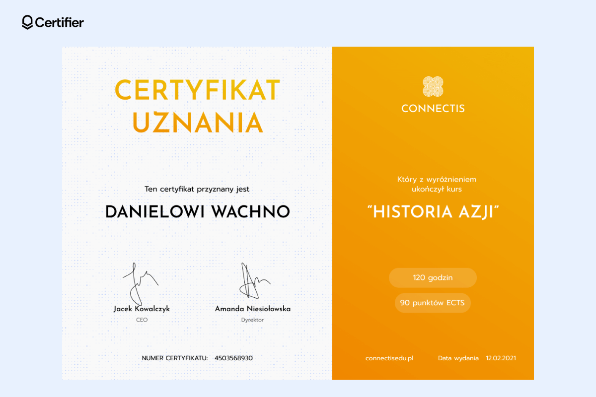 Gotowy certyfikat do wydruku za darmo. Gotowy certyfikat do wydruku za darmo.