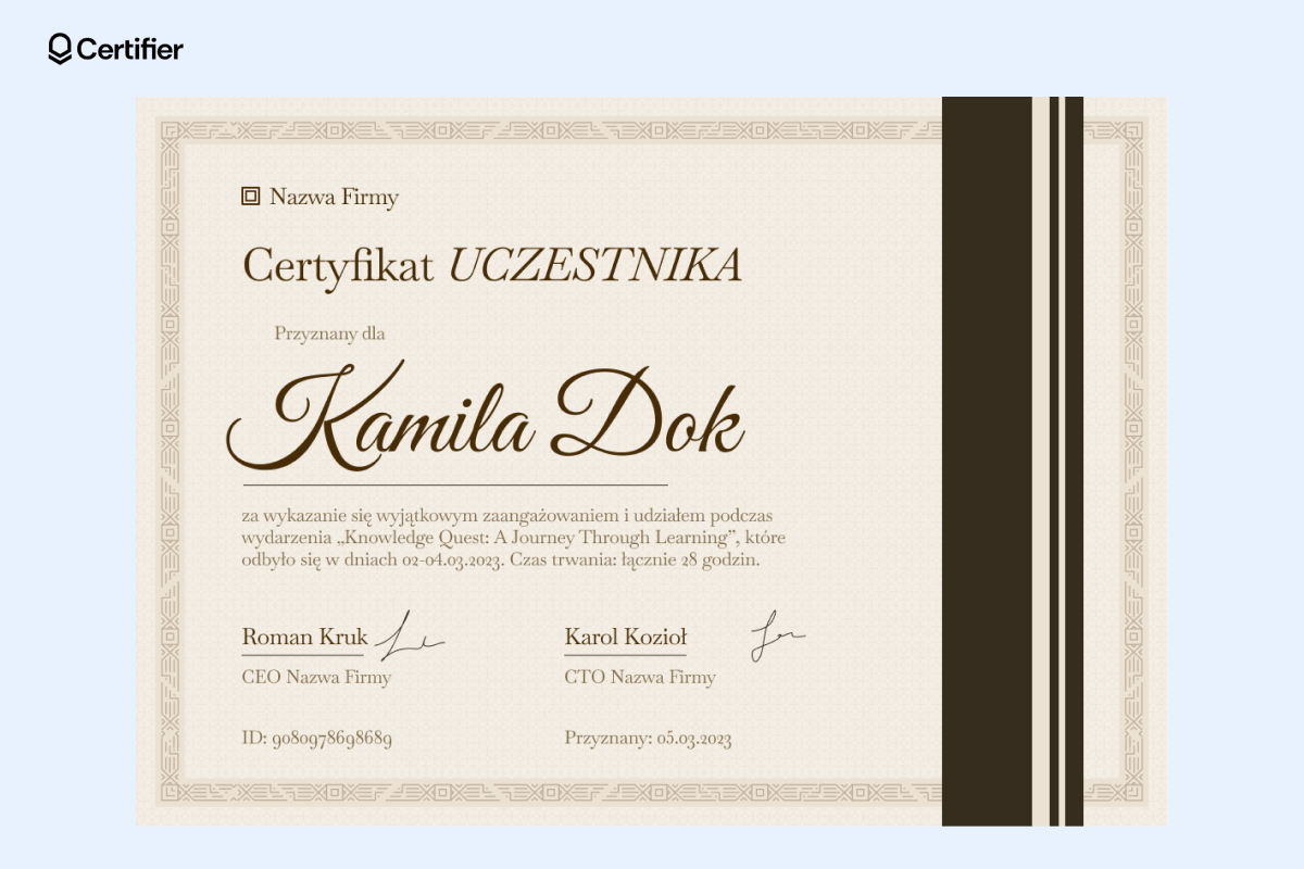 Vintage certyfikat do wydruku. Vintage certyfikat do wydruku.
