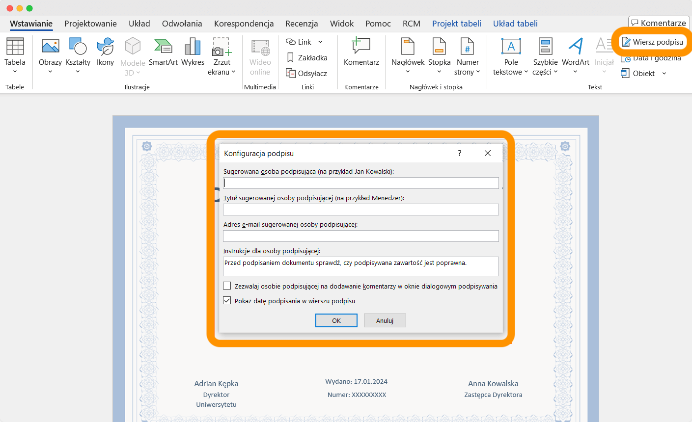 Jak wykonać dyplom w wordzie - końcowe opcje projektowe w Microsoft Word. Jak wykonać dyplom w wordzie - końcowe opcje projektowe w Microsoft Word.