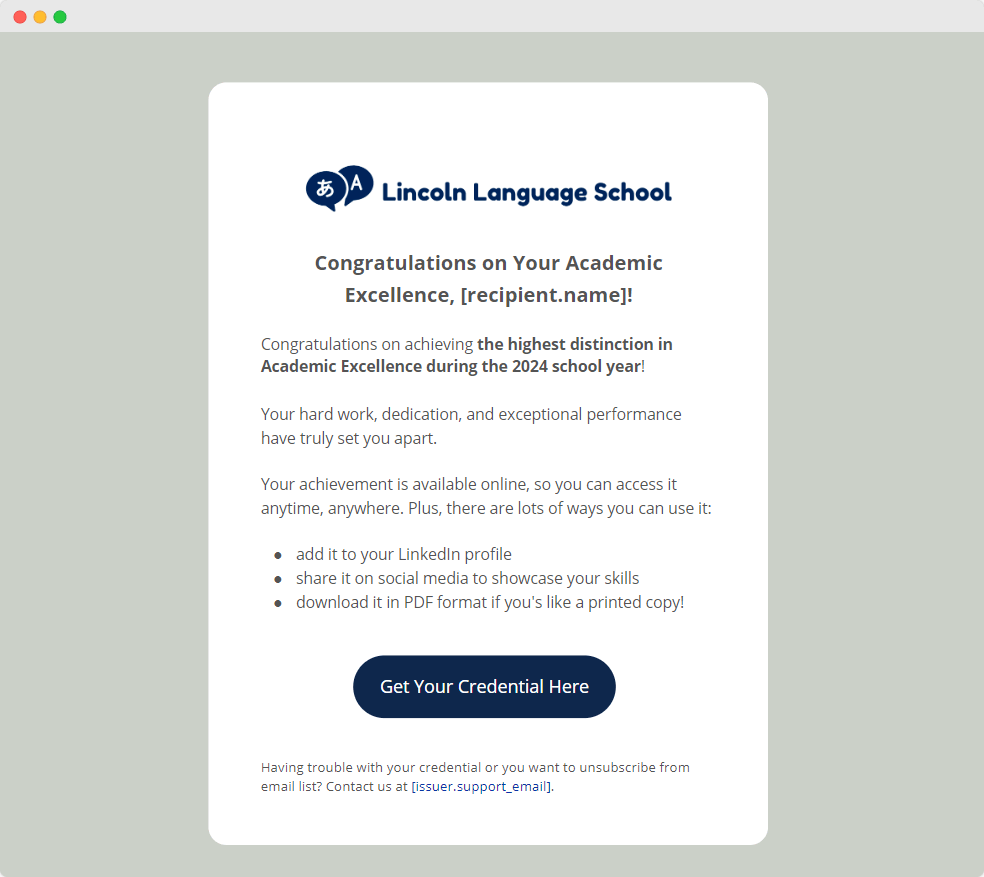 The sample email includes a congratulatory message for academic excellence, demonstrating what to write on a certificate of achievement. The sample email includes a congratulatory message for academic excellence, demonstrating what to write on a certificate of achievement.