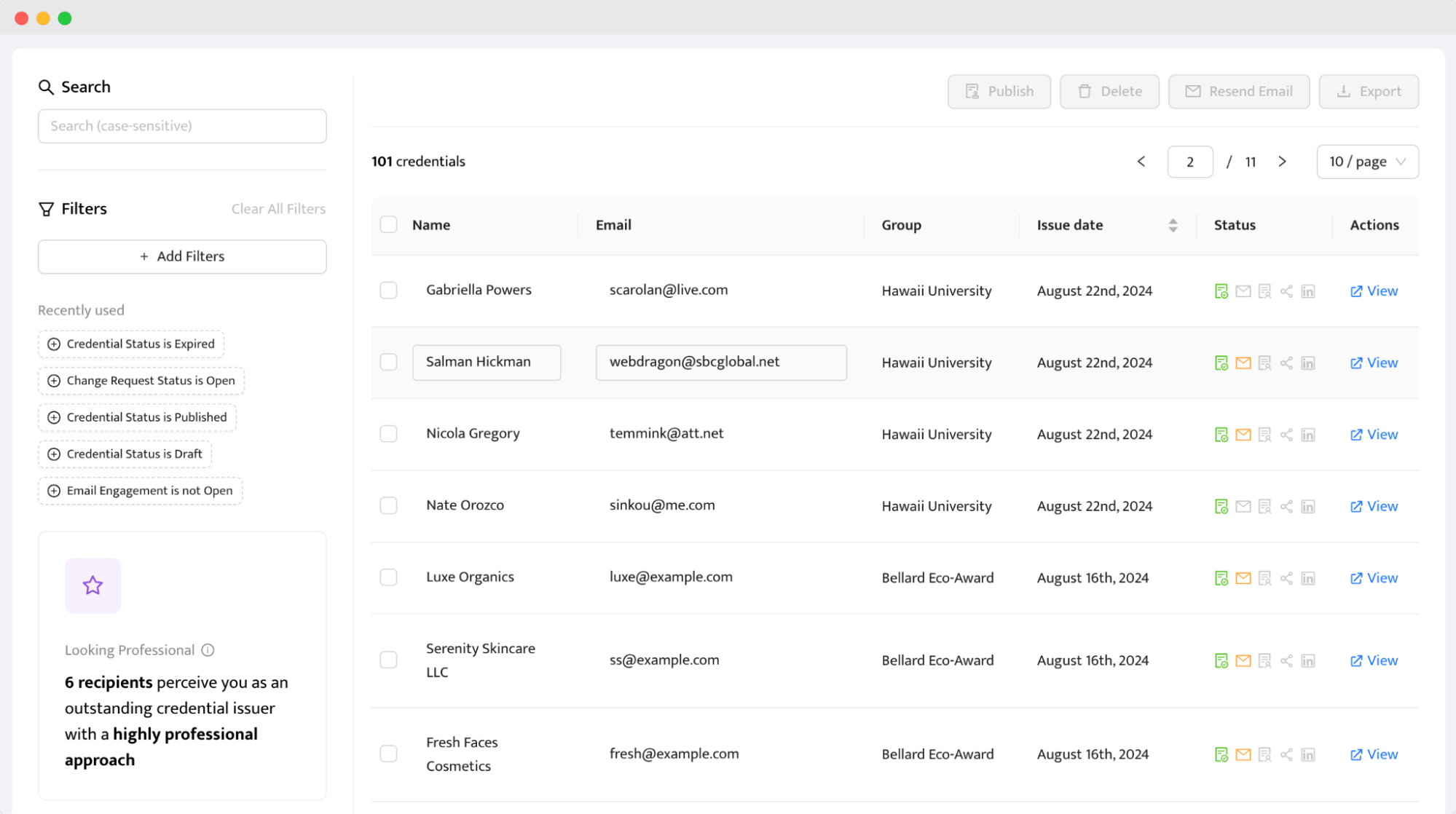 Dashboard to track and manage virtual learning course certification. Dashboard to track and manage virtual learning course certification.