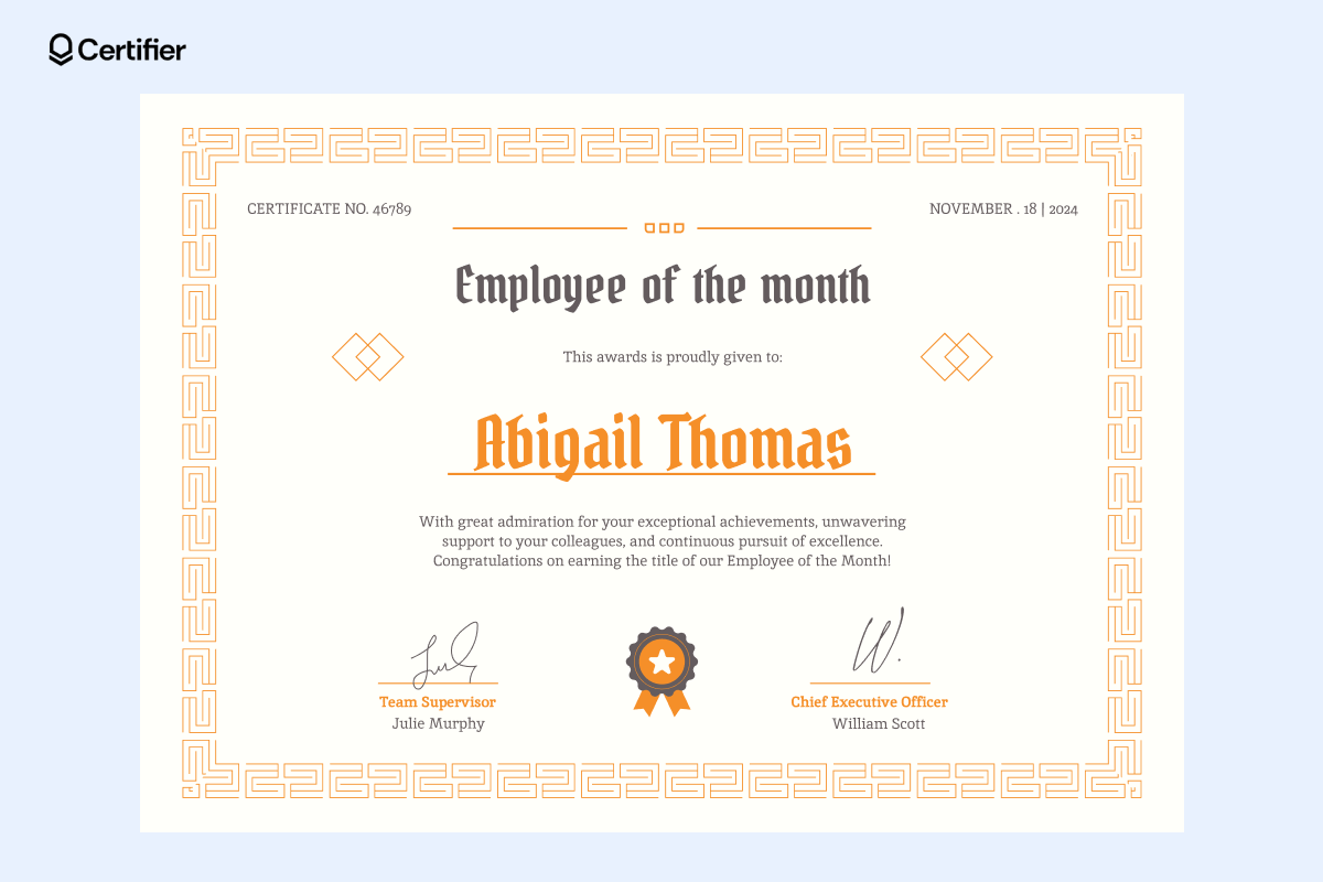 Ancient yellow employee of the month certificates free. Ancient yellow employee of the month certificates free.