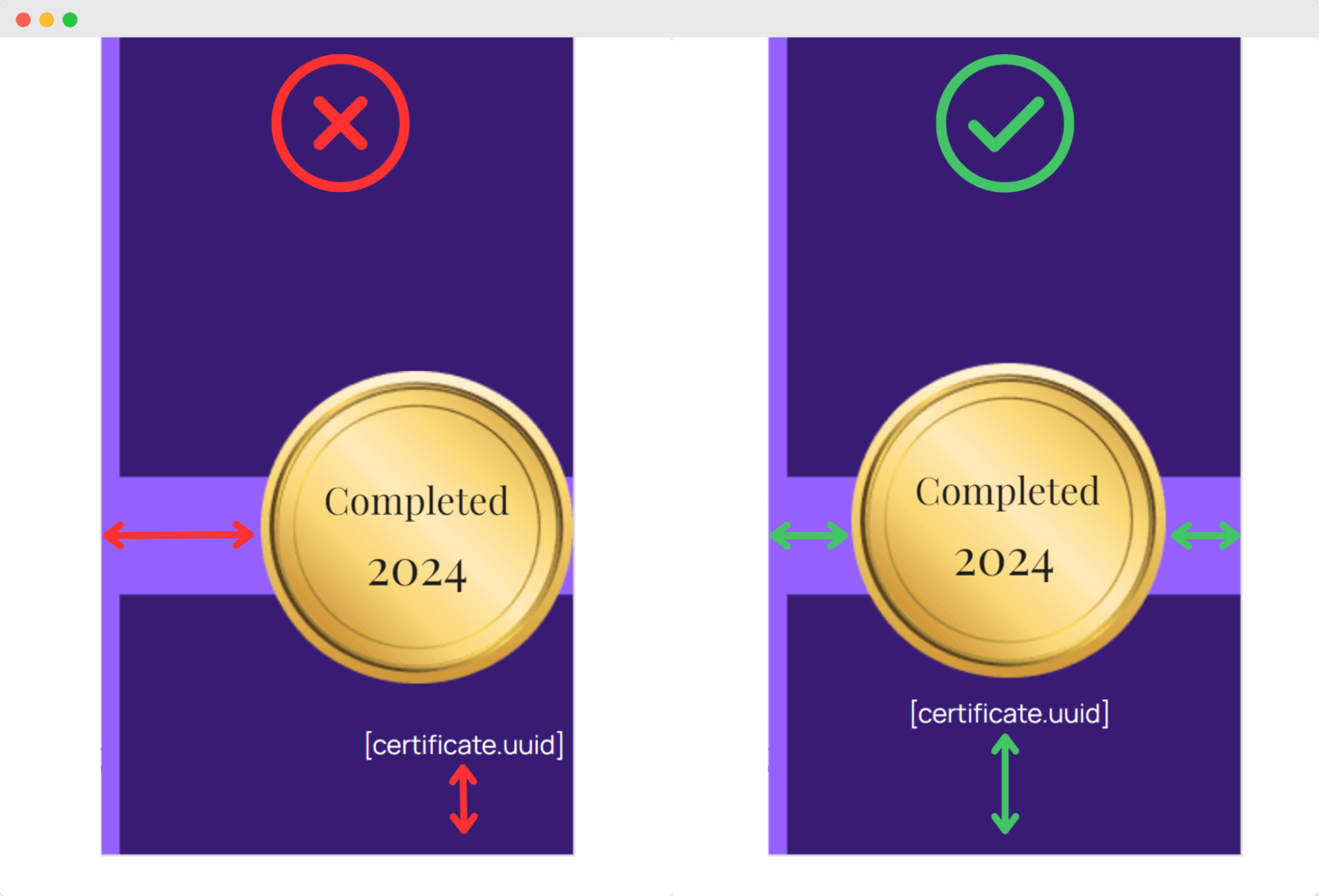 Adjusting certificate formatting as one of the steps of how to print certificates. Adjusting certificate formatting as one of the steps of how to print certificates.