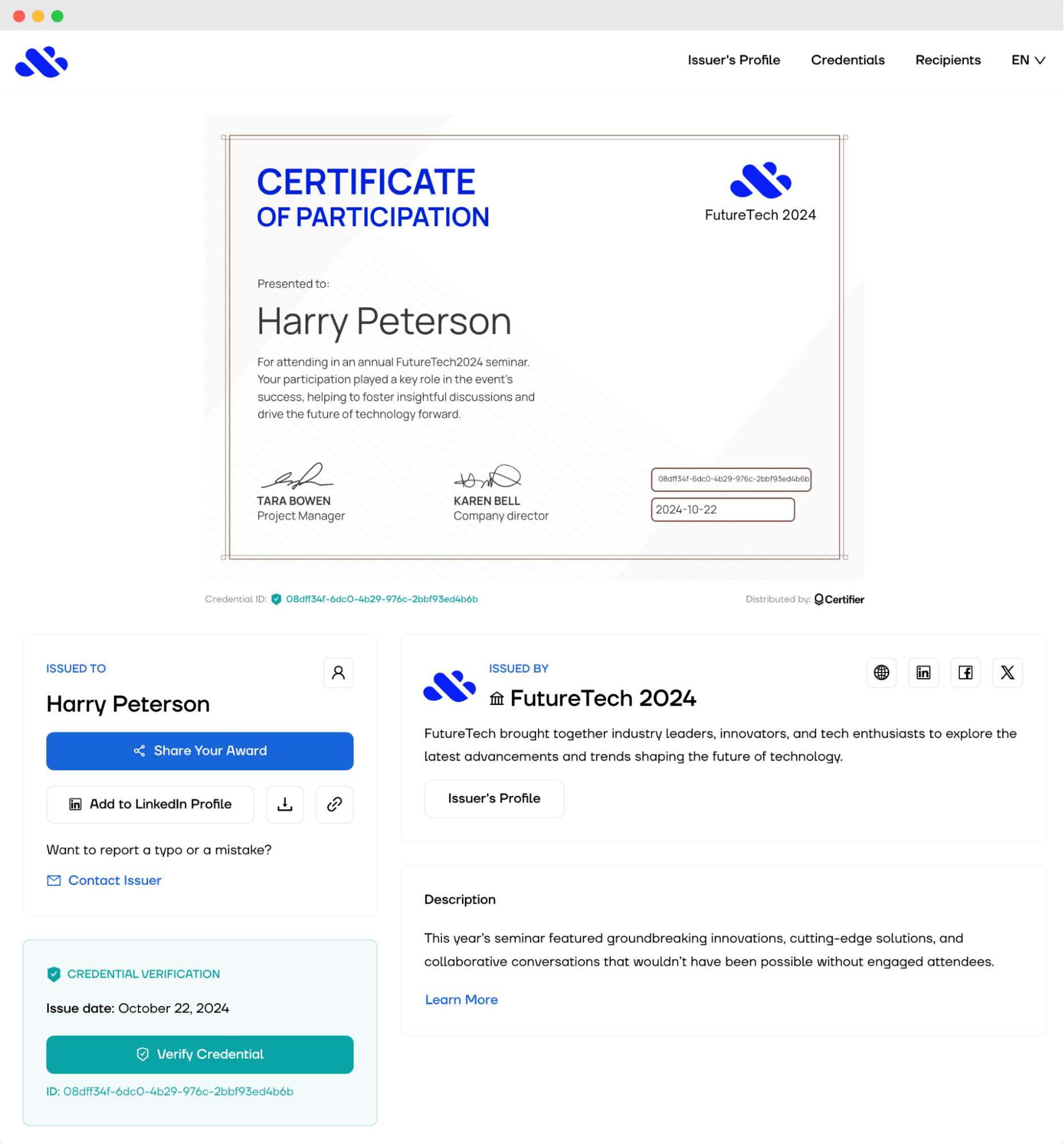 Thank you email after event template with options to save certificates to a digital wallet, enhancing accessibility and convenience for attendees. Thank you email after event template with options to save certificates to a digital wallet, enhancing accessibility and convenience for attendees.
