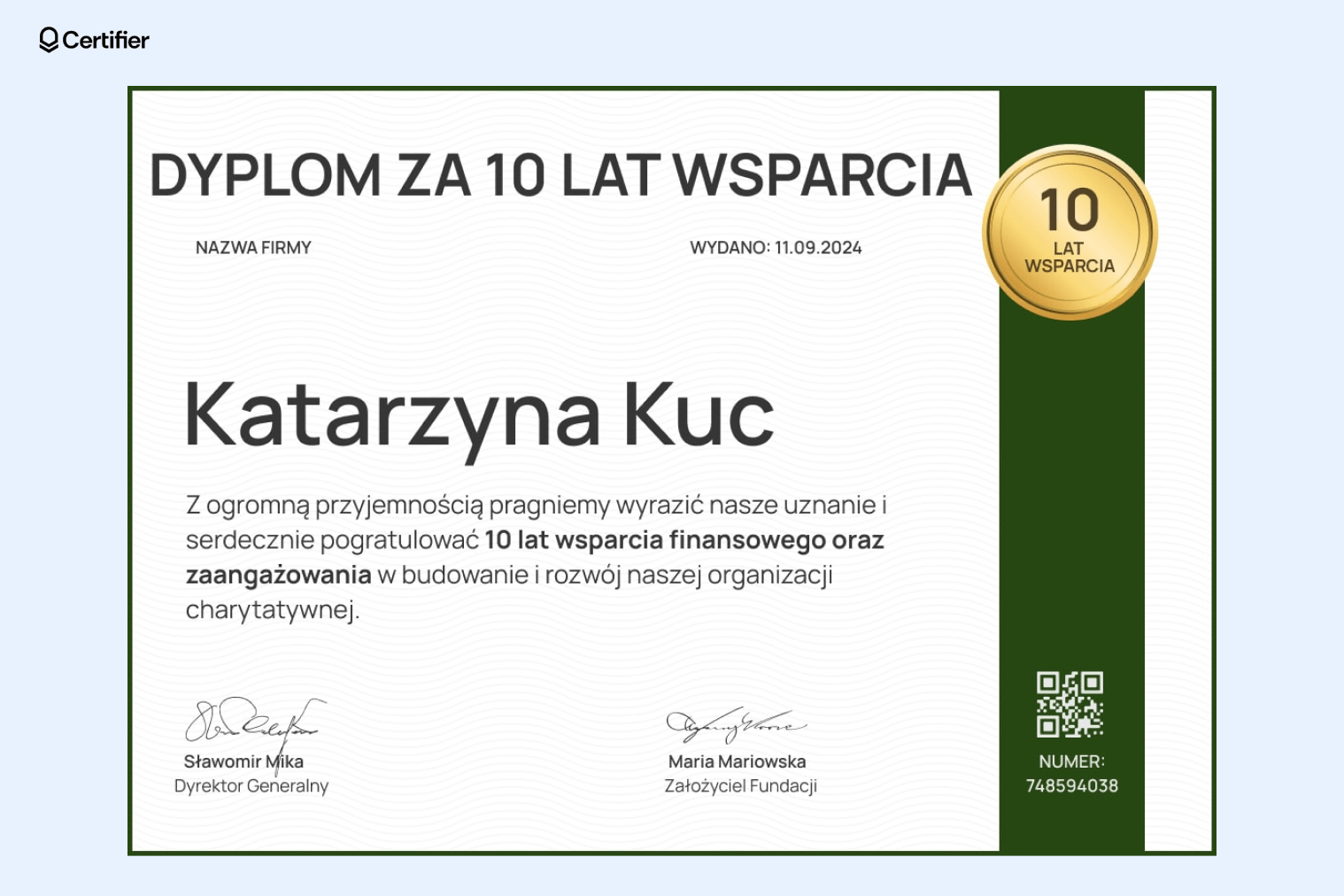 Podziekowanie dyplom, piękny i w zielonym kolorze. Podziekowanie dyplom, piękny i w zielonym kolorze.
