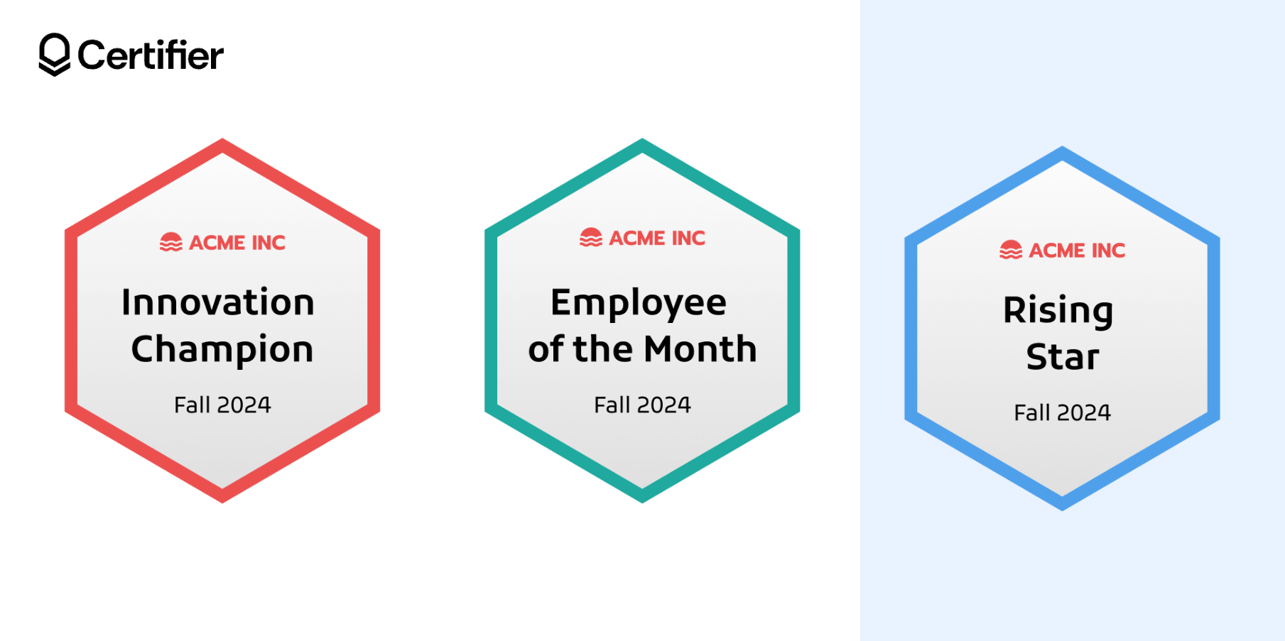 A hexagonal badge design showcasing employee recognition titles, perfect for template badge Word uses. A hexagonal badge design showcasing employee recognition titles, perfect for template badge Word uses.