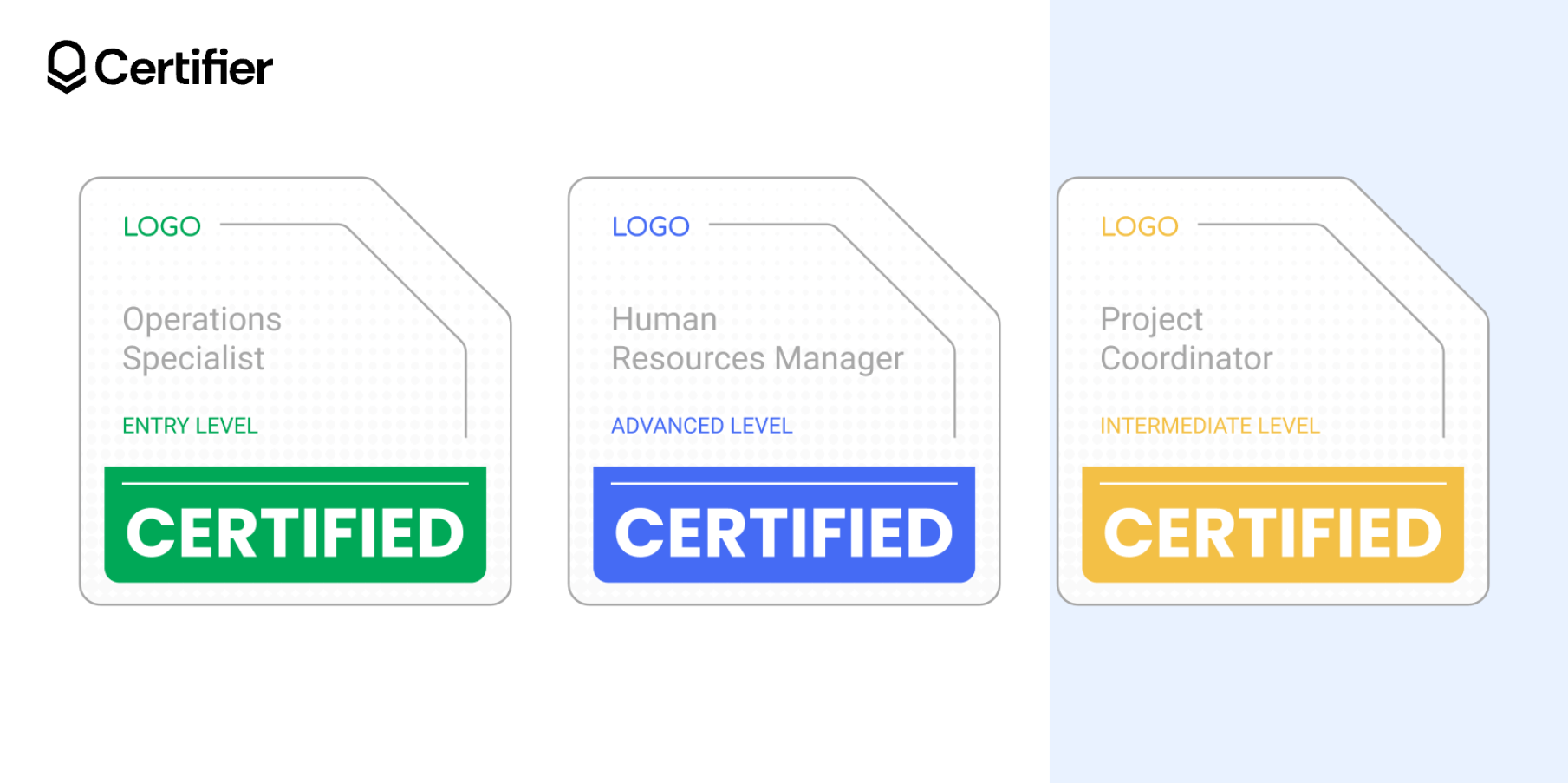 A minimalistic badge design showcasing certifications for operations specialists, HR managers, and project coordinators, perfect for template badge Word applications. A minimalistic badge design showcasing certifications for operations specialists, HR managers, and project coordinators, perfect for template badge Word applications.