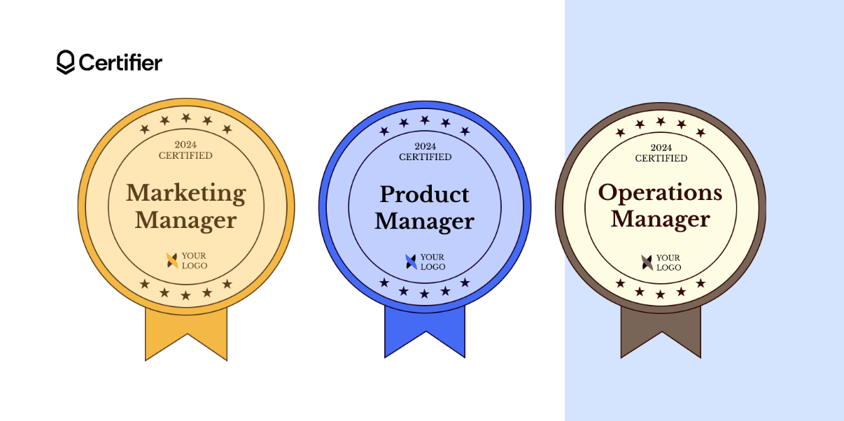 Colorful badge image templates suitable for schools and workplaces, available in brown, yellow and blue; you can edit each badge design template free Colorful badge image templates suitable for schools and workplaces, available in brown, yellow and blue; you can edit each badge design template free