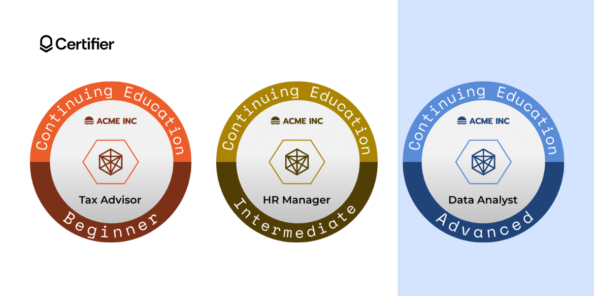 Circular, free digital templates in red, blue, and yellow, with a place for a badge image and your logo. Circular, free digital templates in red, blue, and yellow, with a place for a badge image and your logo.