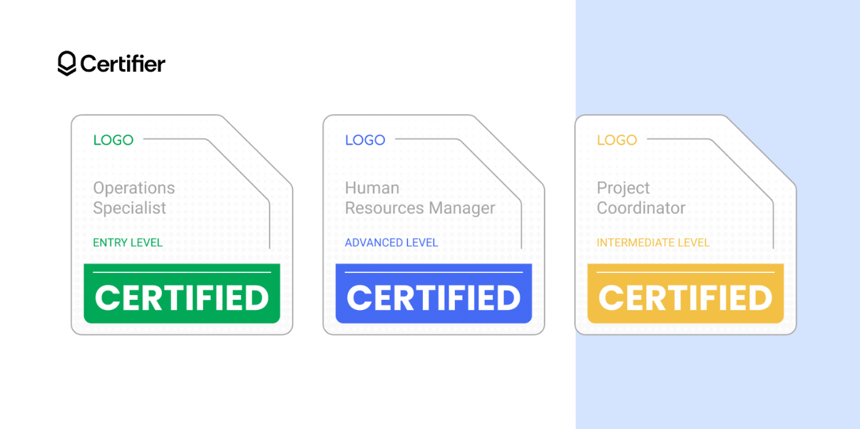 Paper-like digital badge template with a minimalistic layout in three colors: yellow, blue, and green; you can get all digital badges free. Paper-like digital badge template with a minimalistic layout in three colors: yellow, blue, and green; you can get all digital badges free.