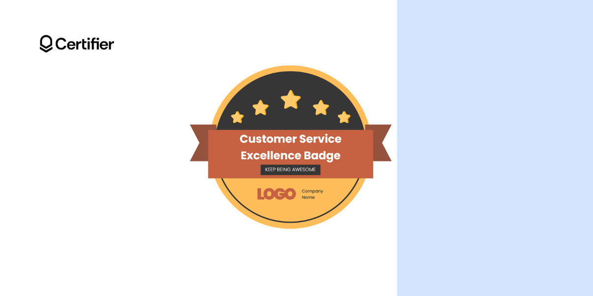 One of the recognition badges for employees in warm tones, start at the top, and ribbon in the middle. One of the recognition badges for employees in warm tones, start at the top, and ribbon in the middle.