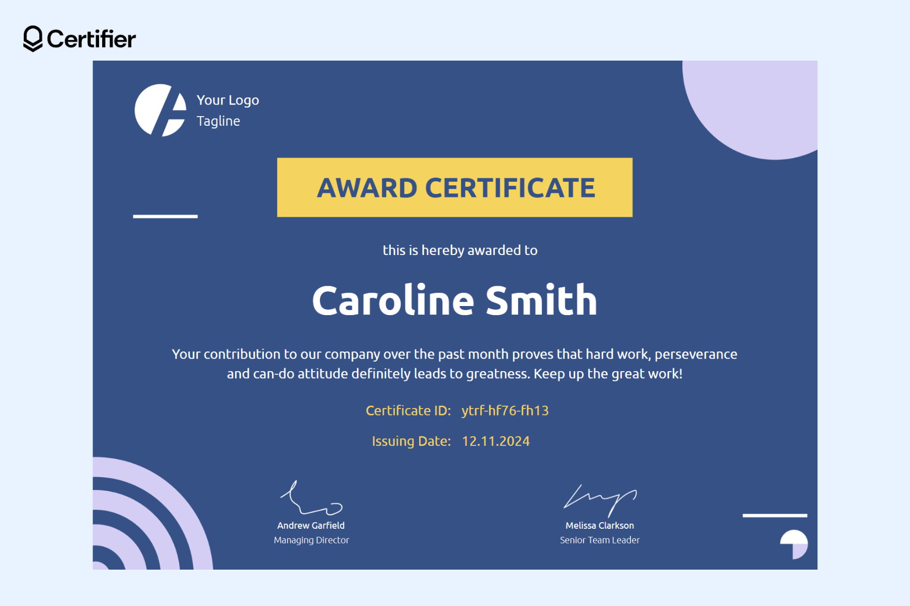 Free printable award certificates in dark colors and bright elements, with customizable sections for the details. Free printable award certificates in dark colors and bright elements, with customizable sections for the details.