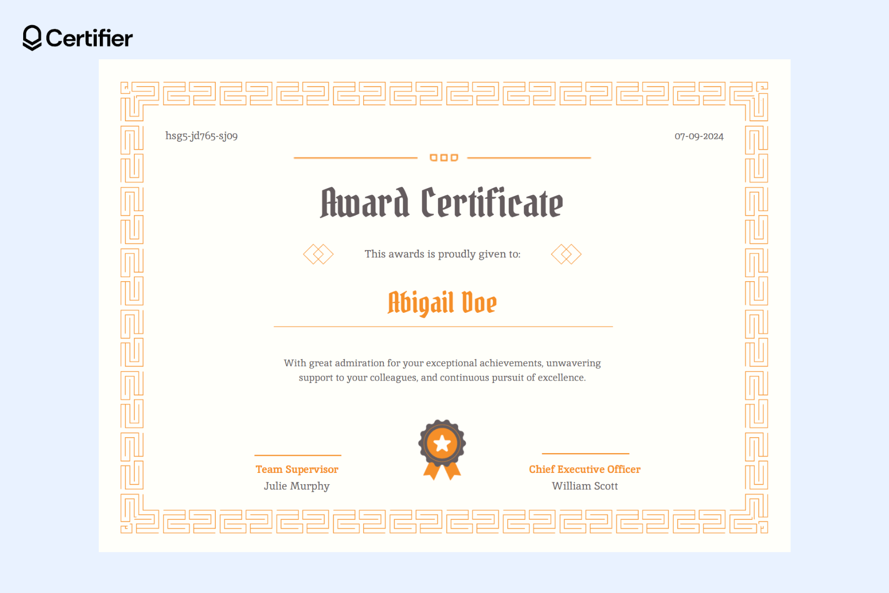 Award template free for acknowledging exceptional achievements in a professional setting, including areas for recipient details, date, and signed approvals. Award template free for acknowledging exceptional achievements in a professional setting, including areas for recipient details, date, and signed approvals.