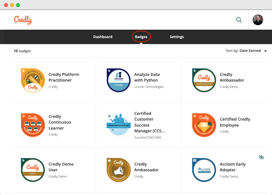Credly ease of use to manage badges and credentials. Credly ease of use to manage badges and credentials.