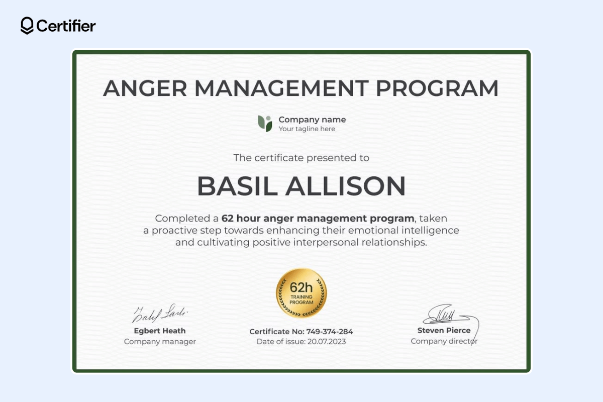Anger management program with simple layout and subtle wavy background. Anger management program with simple layout and subtle wavy background.