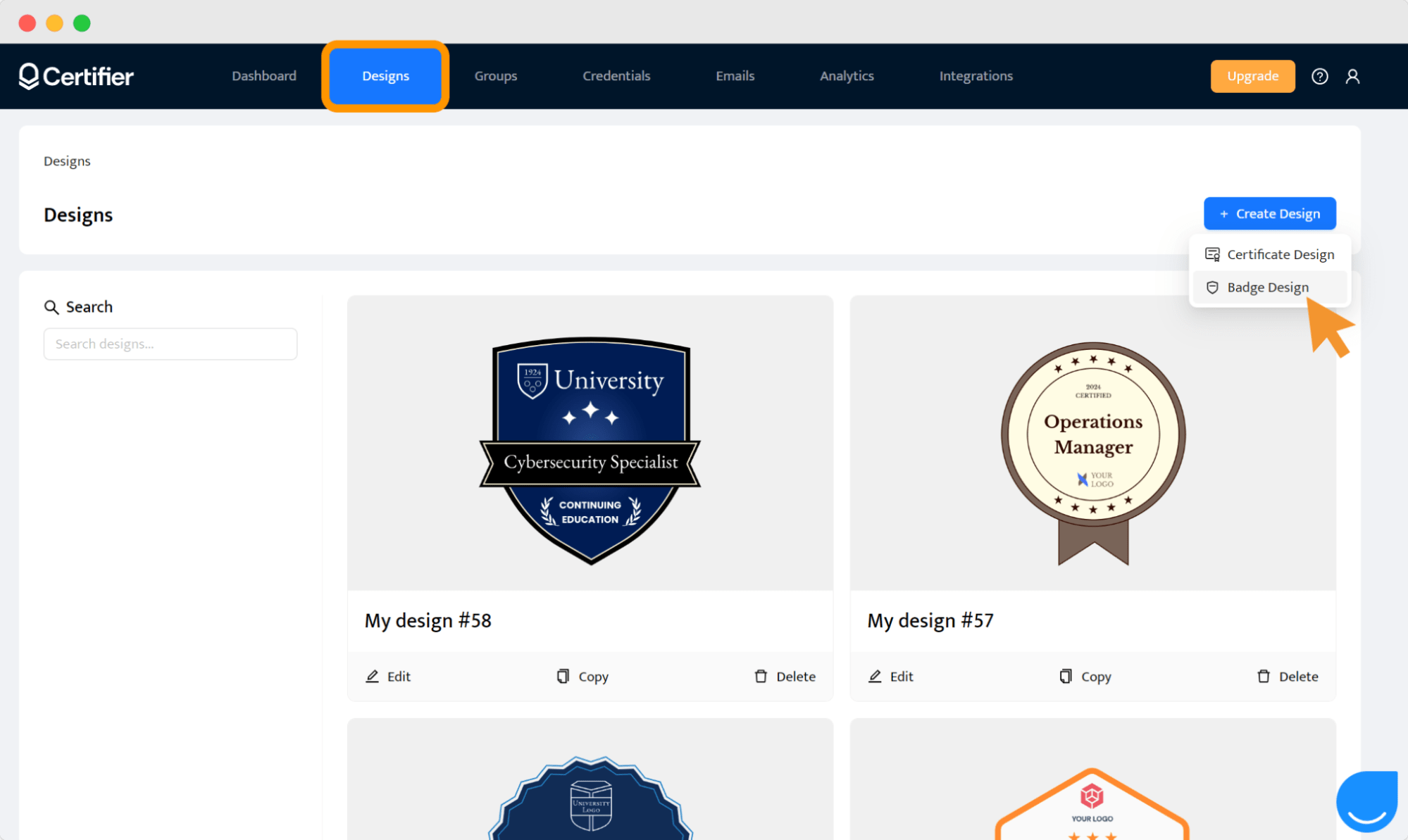 Creating education badges in Certifier. Creating education badges in Certifier.