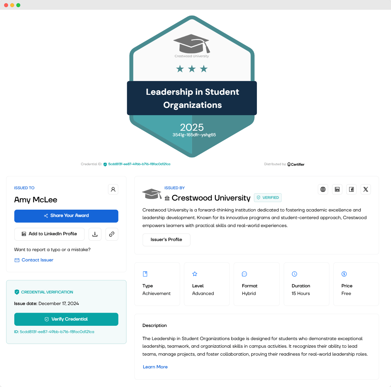 Digital wallet for digital badges and micro-credentials in higher education. Digital wallet for digital badges and micro-credentials in higher education.