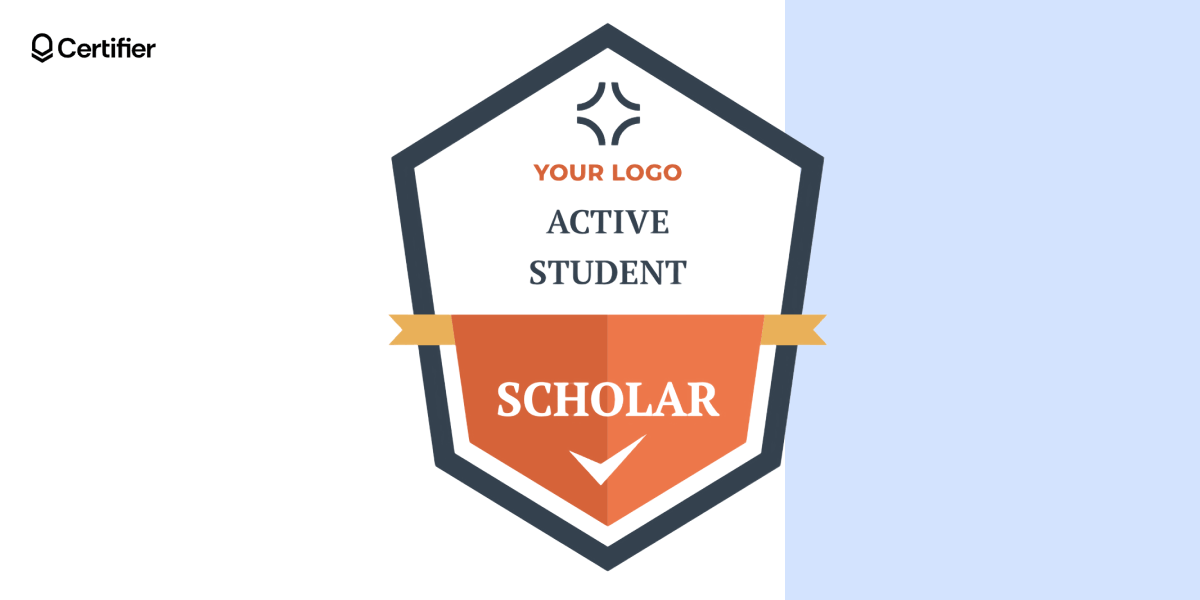 Active student scholar achievement badge with a bold red shield and ribbon, perfect for achievement badge vector resources. Active student scholar achievement badge with a bold red shield and ribbon, perfect for achievement badge vector resources.
