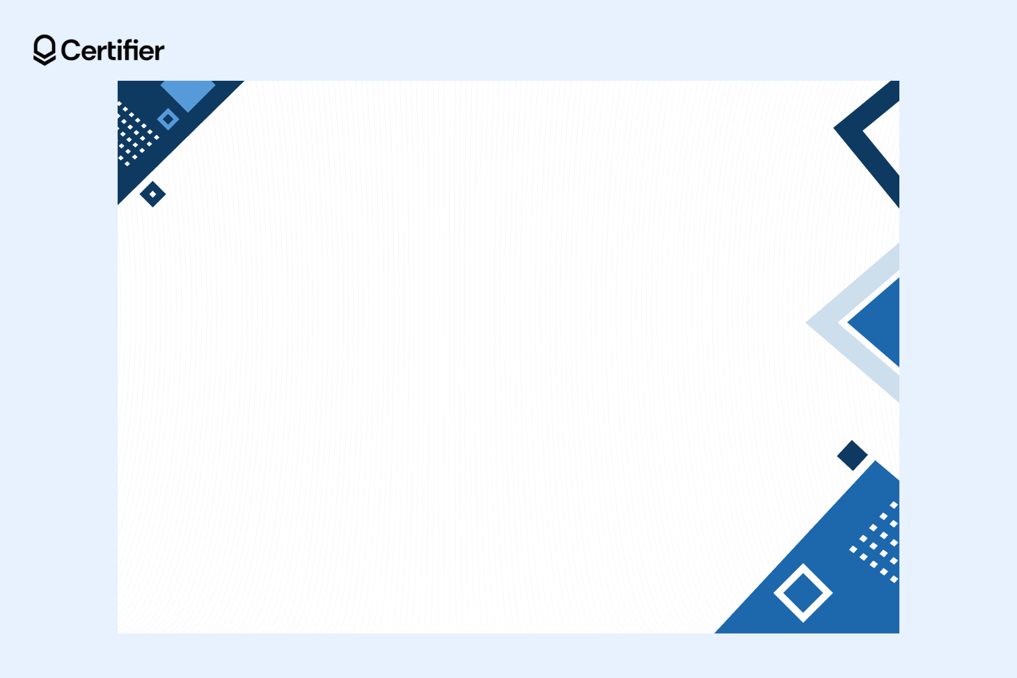 Tło do dyplomu uznania z niebieskimi geometrycznymi kształtami i jasnym, pasiastym tłem. Tło do dyplomu uznania z niebieskimi geometrycznymi kształtami i jasnym, pasiastym tłem.