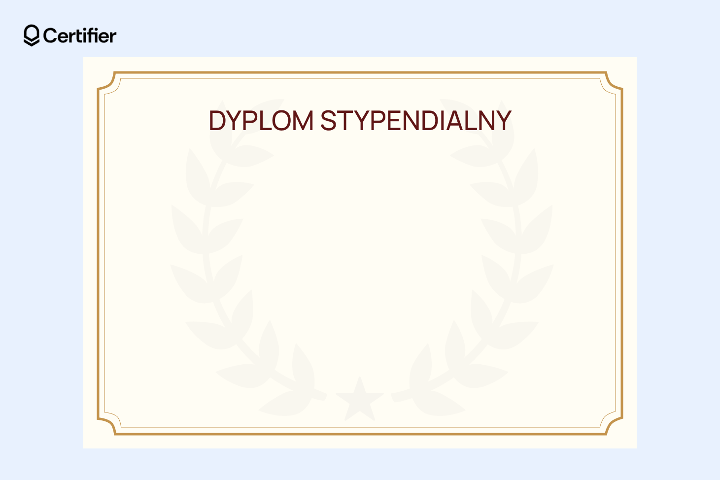 Tło dyplom z edytowalnym subtelnym wieńcem laurowym i gwiazdą na beżowym tle. Tło dyplom z edytowalnym subtelnym wieńcem laurowym i gwiazdą na beżowym tle.