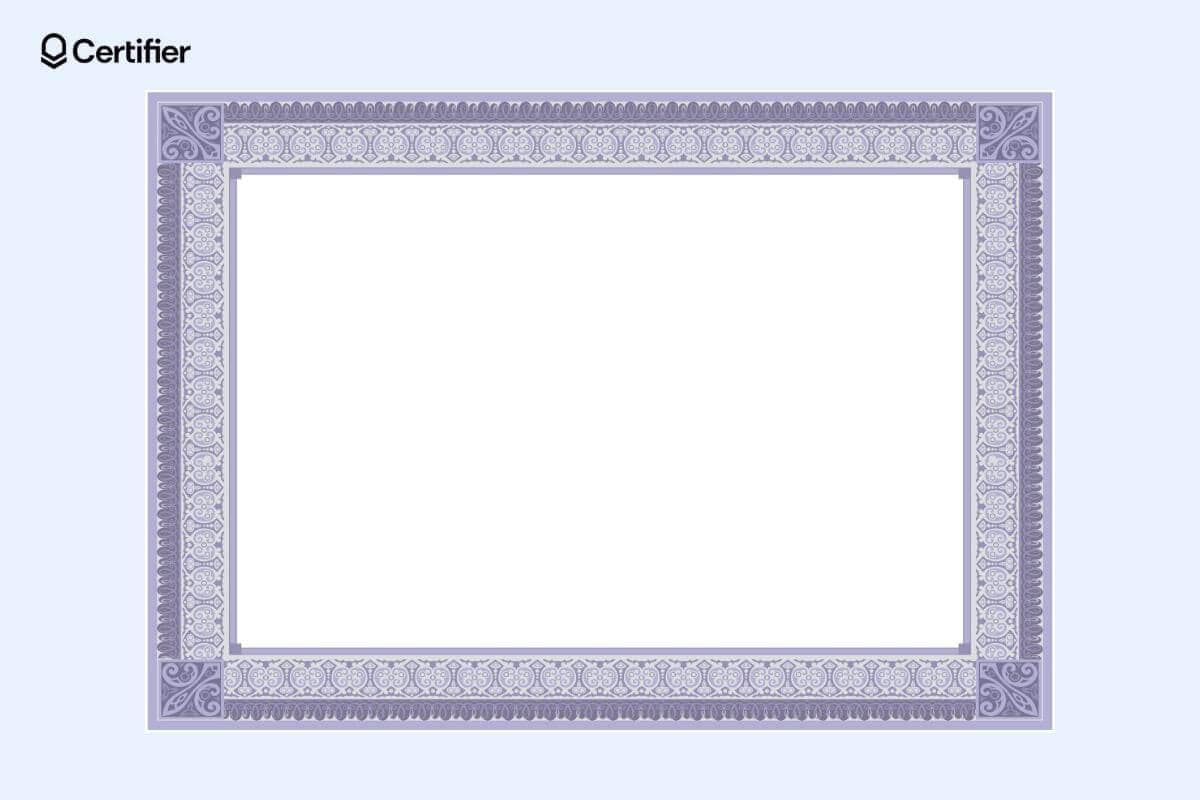 Eleganckie purpurowe obramowanie z detalami zwojów, odpowiednie dla formalnych nagród i dyplomów. Eleganckie purpurowe obramowanie z detalami zwojów, odpowiednie dla formalnych nagród i dyplomów.