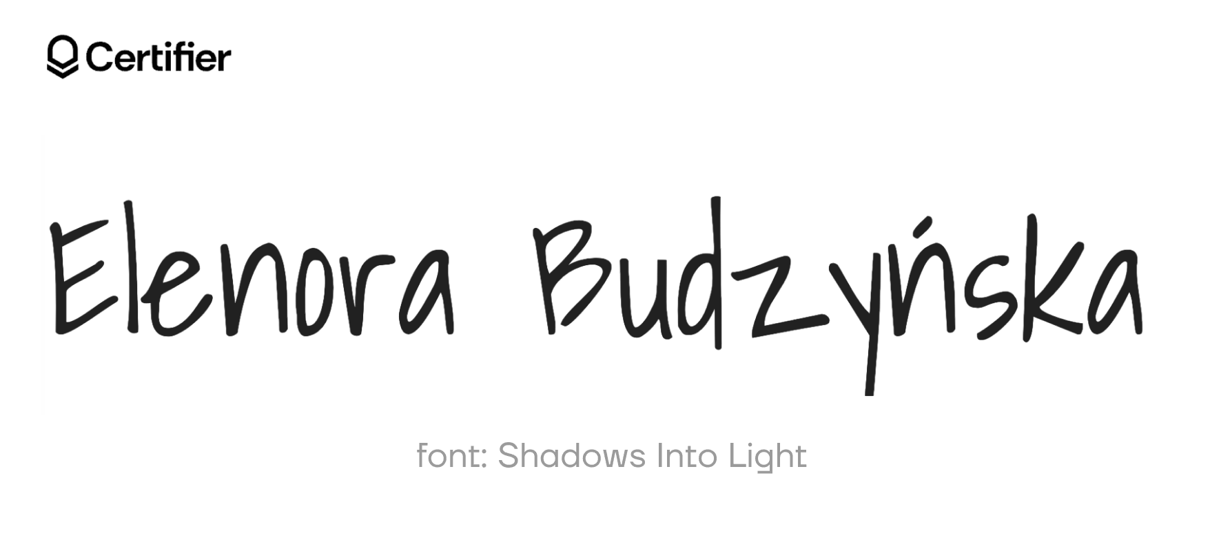 Odręczny tekst w czcionce Shadows Into Light, przypominającej czcionka pisana word o luźnym charakterze na Google Docs. Odręczny tekst w czcionce Shadows Into Light, przypominającej czcionka pisana word o luźnym charakterze na Google Docs.