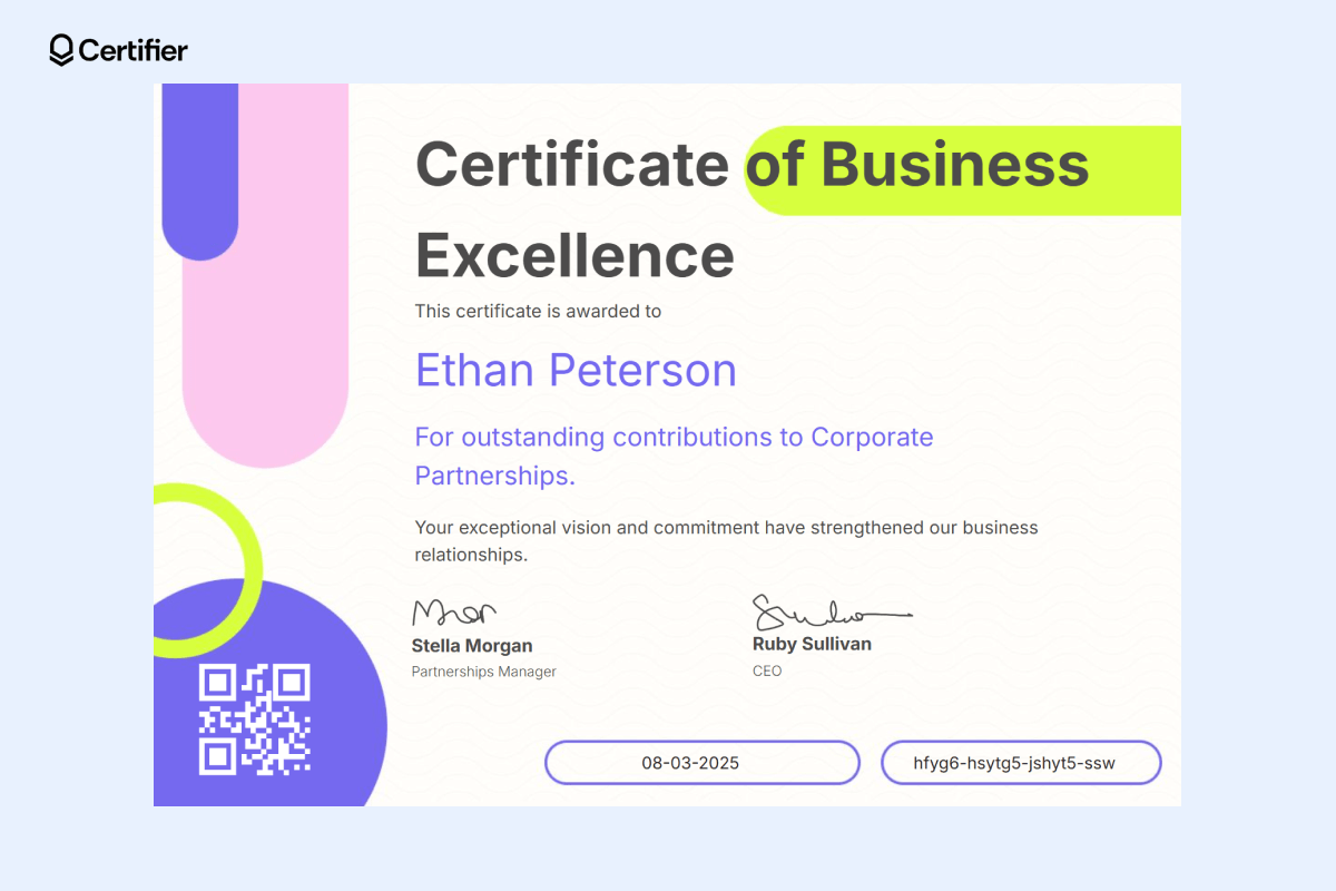 Certificate of excellence template free download Word design with clean borders and modern typography, ideal for recognizing business achievements. Certificate of excellence template free download Word design with clean borders and modern typography, ideal for recognizing business achievements.