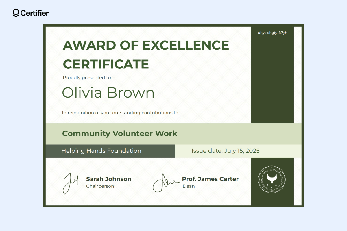 Certificate of excellence template free download Word format win green colors, and geometrical elements. Certificate of excellence template free download Word format win green colors, and geometrical elements.